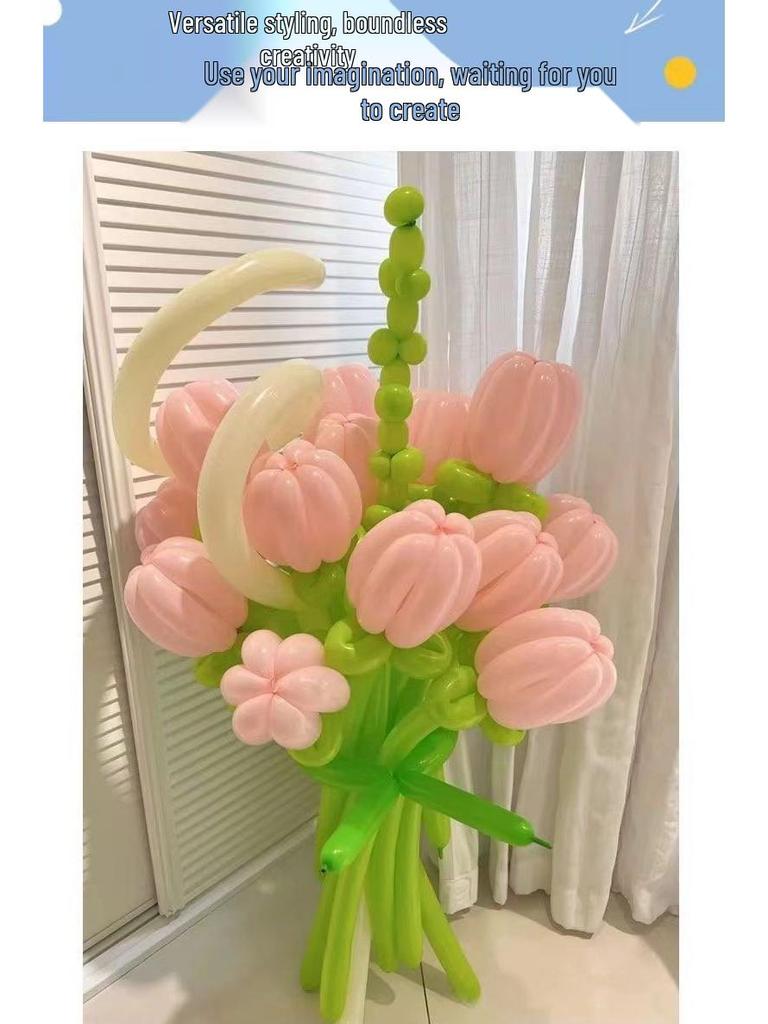 260 Non-Toxic Long Balloons for Kids' Party Decorations - Magic Thickened DIY Bouquet for Birthday Layouts