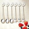 6pcs Coffee Spoon Dessert Fork Dinnerware Set Western Mirror 304 Stainless Steel Tableware Suitable for Family Gatherings Parties Weddings