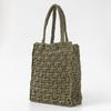 Raw Wool Itohenlab Knitting Kit Square Tote Bag with Pattern #9-4 Pull-Up (Khaki)
