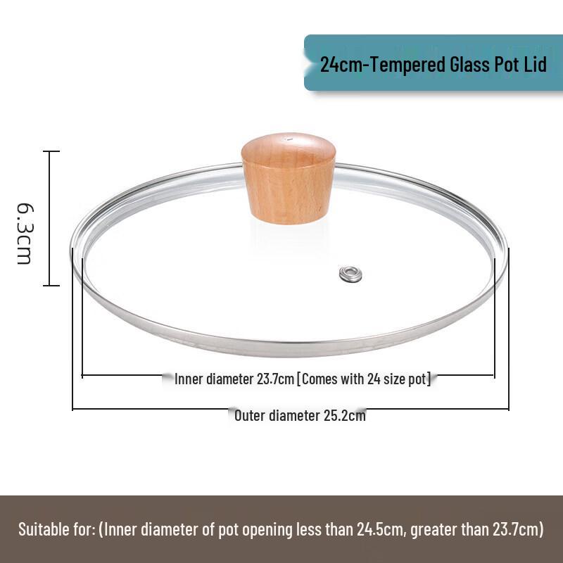 Qiwei Glass Stainless Steel Visible Pot Lid