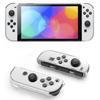 For Nintendo Switch OLED Crystal Clear Case with Stand Game Console Protective Cover Shell