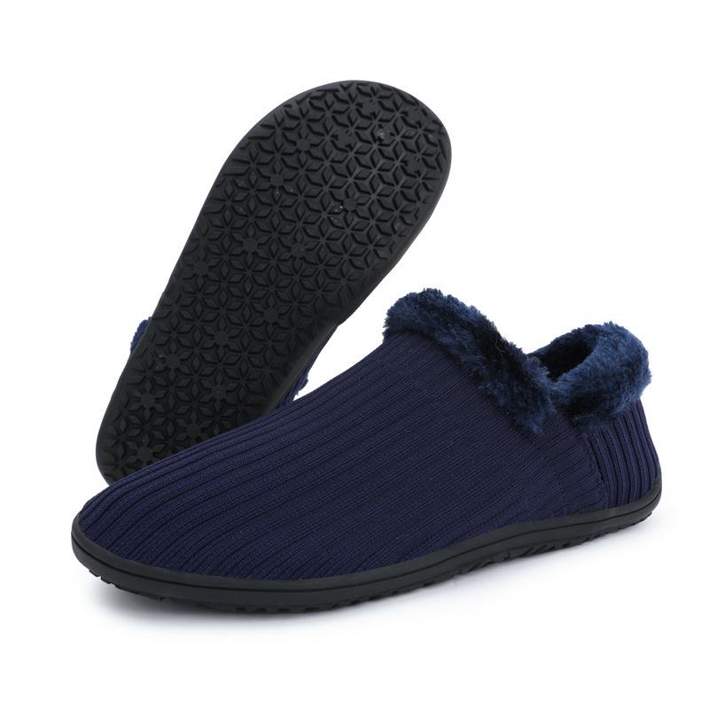 New Spring Soft Skin Thick Warm Heat Collection Home Men's Cotton Shoes Fashion Flying Woven Breathable Cotton Mop