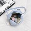 Nylon small satchel stylish simple solid color shell shoulder bag women's mobile phone bag casual versatile oblique span