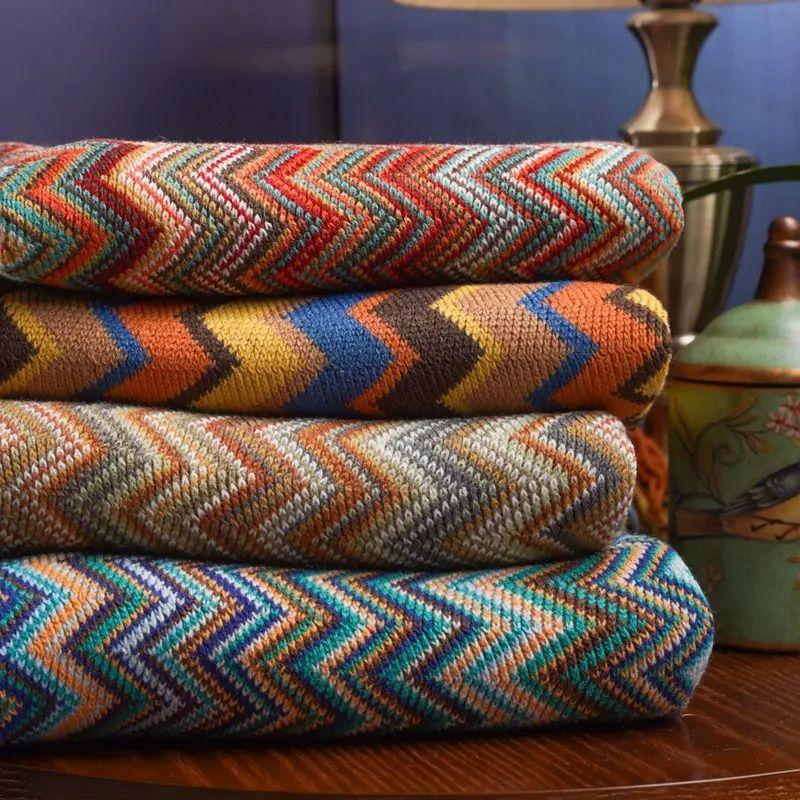 Buy Bed Blanket Blankets Bohemia Decor Knitted Nap Tv Throw Sofa Thread