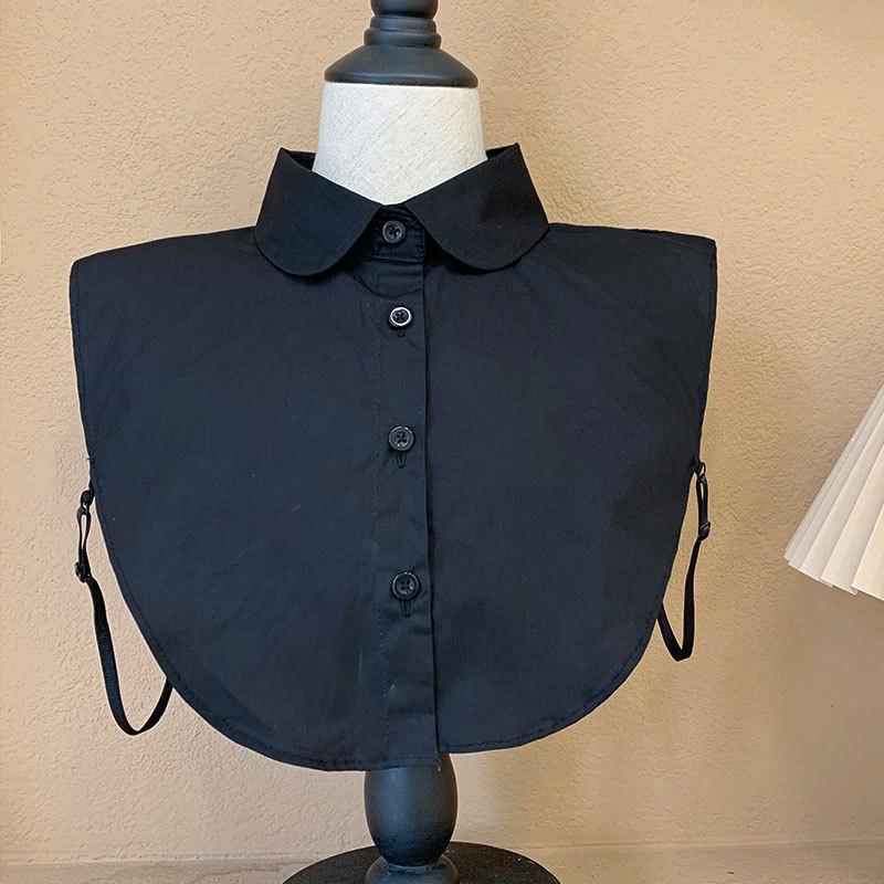Damen Spitze Falsche Kragen Bluse Vintage Abnehmbarer Schal Verstellbarer Falscher Kragen Vielseitige Halbarm-Hemd-Accessoires