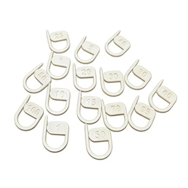 16Pcs Numbered Plastic Stitching Markers Locking Crochet Stitching Markers Clip for Knitting Sweaters Scarves Yarn Craft