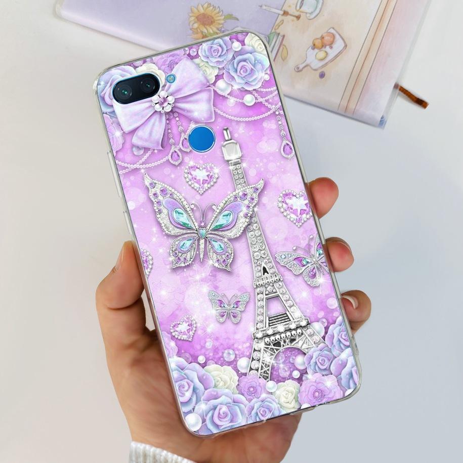 For Xiaomi Mi 8 Lite Case Fashion Soft Silicone Phone Case For Xiaomi Mi 8 SE / Mi 8 Pro Mi8 Lite Clear Tpu Cover Astronaut Capa