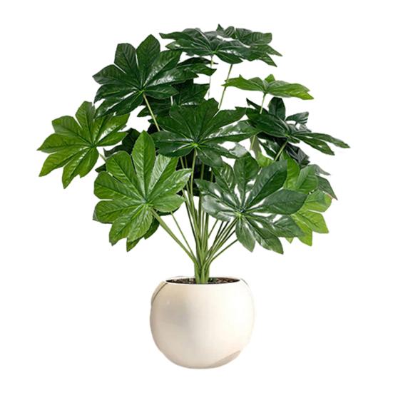 Flori Artificiale Plante Copac Frunze Mari Aspect Realist Textură Fină