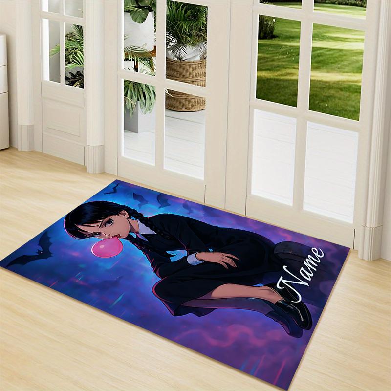 Custom Name "Addams Family: Bubble Gum Night" Carpet Rug Customizable Soft Washable Anti-Slip Home Living Room Sofa Mats Personalized Rug. 0909410