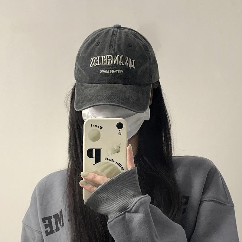 Cappellini da baseball rétro a tesa larga americani per uomo e donna, cappelli lavati, cappellini con visiera ricamati alla moda