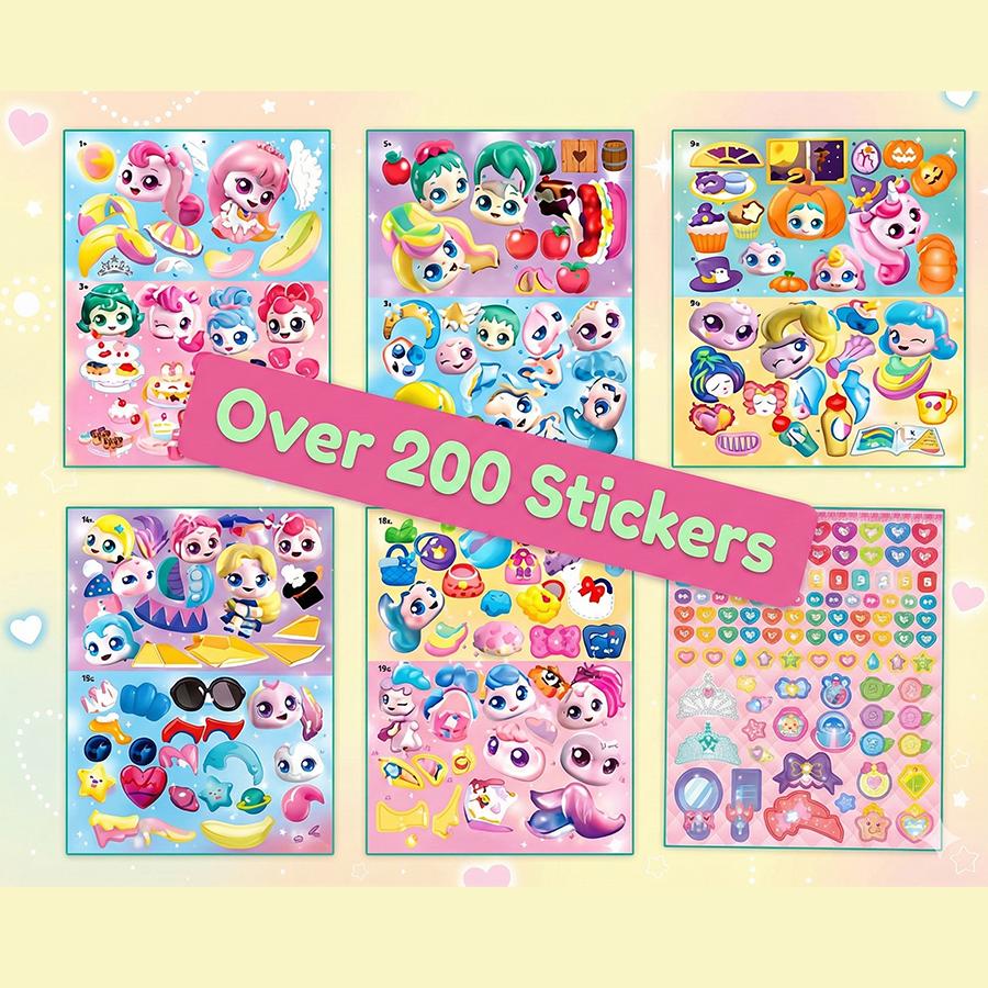 Made In Korea - Princess Catch! Teenieping Puzzle Sticker Book