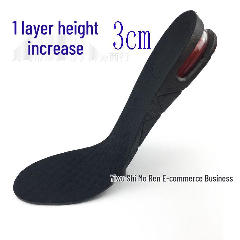 Thickened PU Air Cushion Insole: Shock-Absorbing, Height-Increasing Pad for Men & Women