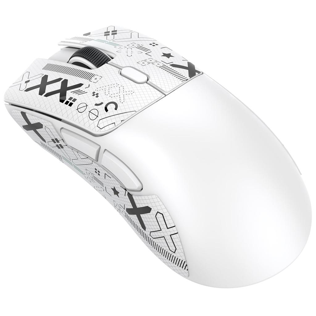 ATTACK SHARK X ZIYOU LANG R1 Gaming SUPERLIGHT Bezprzewodowa 6 Biała Mysz, 2.4GHz/Bluetooth/Type-C PAW3311, 18000DPI, Ultralekka 59g, Akumulatorowa,