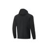 Li Ning Fitness Series Einfarbiges Fleece Warm Dreidimensionaler Schnitt Kapuzen-Cardigan Herren Hoodies Schwarz AWDT743-1