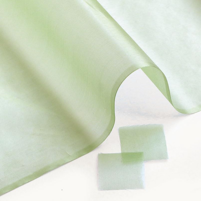 Nippon Chuko Tecido Habutae de Seda Pura 4 Momme para Tsumami Wakaba Pré-Cortado Zaiku, 16mm, (Folha Branca) Padrão, S60HB16-9