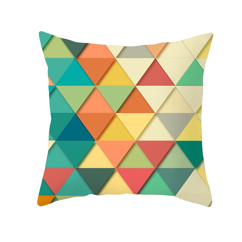 Household Products Colorful Printed Geometric Mirror Space Pillow Case Cushion Waist Pillow Case