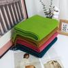 Scarf female Korean version simple and versatile thickened warm female atmosphere knitted wool solid color scarf customization