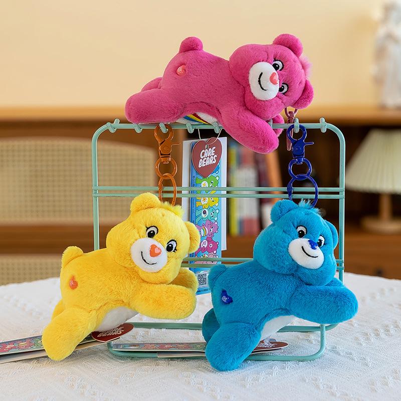 Cute party style love bear plush pendant girl backpack pendant rainbow bear keychain ground marketing gift