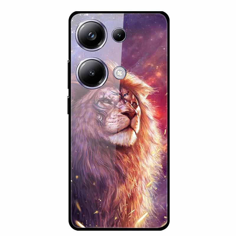 Glass Back Cover For Xiaomi Redmi Note 13 Note13 Pro Case Soft Bumper Hard Tempered Glass Case For Redmi Note 13 Pro Phone Case