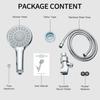 DOILIESE Shower Heads with Handheld Spray 5-Mode Hand Held Shower Head with Long Hose, High Pressure and Detachable, with Hose 60 Inch, Chrome