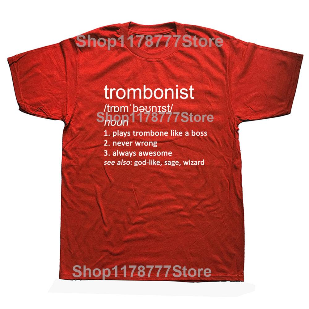 Тромбонист Забавное Определение Футболки Графические Уличная Одежда С Коротким Рукавом Тромбон Джаз Харадзюку Оверсайз Футболка Мужская Одежда S