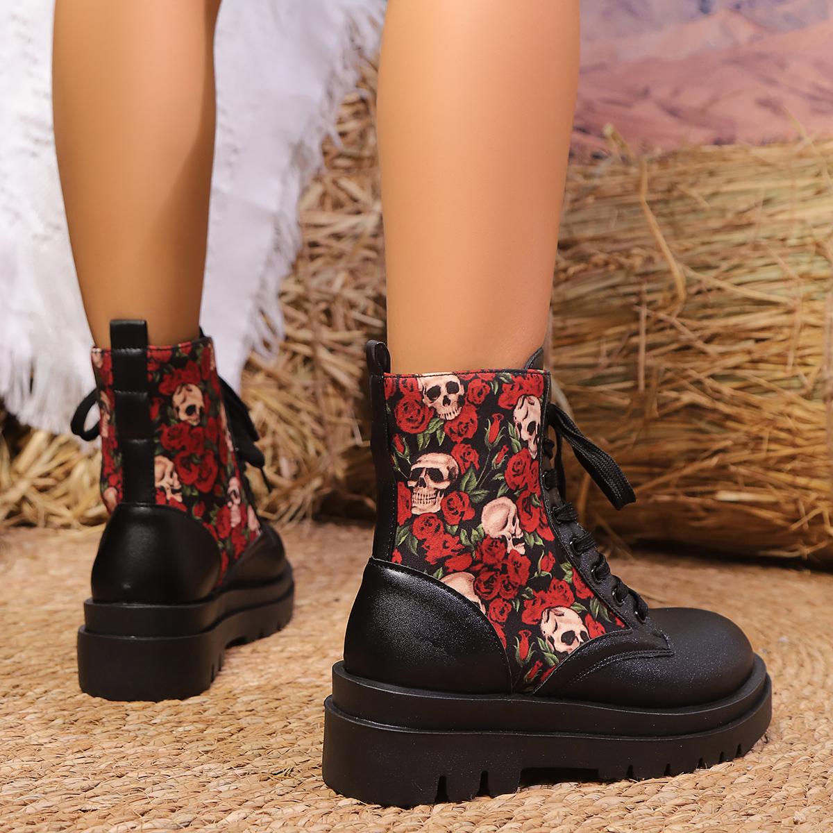 

мода Модные ботильоны на платформе с леопардовым принтом, женские осенние нескользящие ботинки на шнуровке, женские армейские ботинки из искусственной кожи с толстой подошвой 36