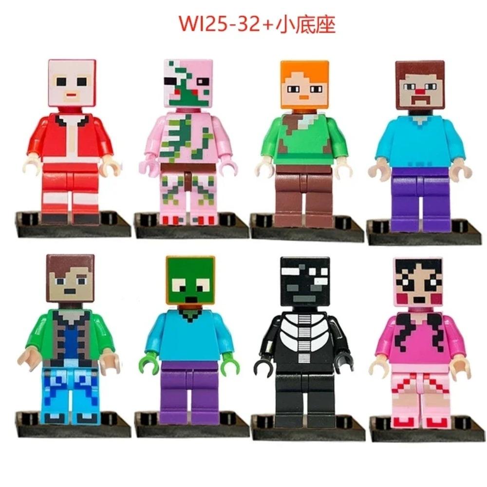 

17 Стилів Набір Будівельних Блоків Minecrafte I/Wi Серія Набір 8 Шт. MC Неповторюваний DIY Збірна Іграшка Подарунок на День Народження фігурка