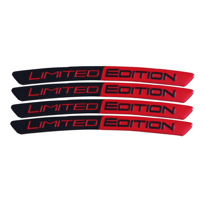 4pcs/set New Aluminium Limited Edition Wheel eyebrow Alloy Sport Emblem Car Wheel Hub Stickers For Universal Car Accessories