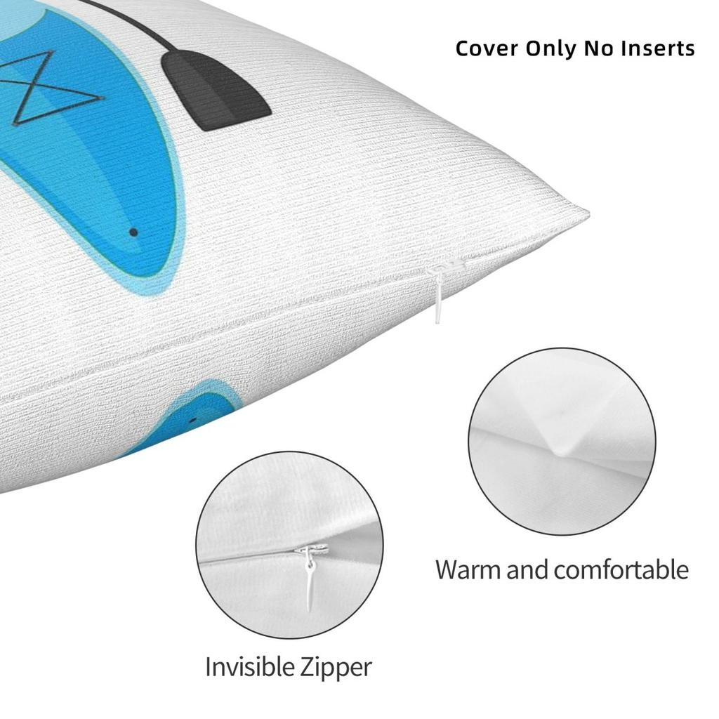 Stand Up Paddling Surf Square Pillowcase Polyester Linen Velvet Printed Zip Decor Throw Pillow Case Sofa Seater Cushion Cover
