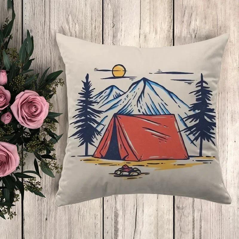 Pillow Camping Cushion Covers for Bed Pillows Car Decoration Sofa Cushions Pillowcase Decorative Pillowcases Pilow Cases