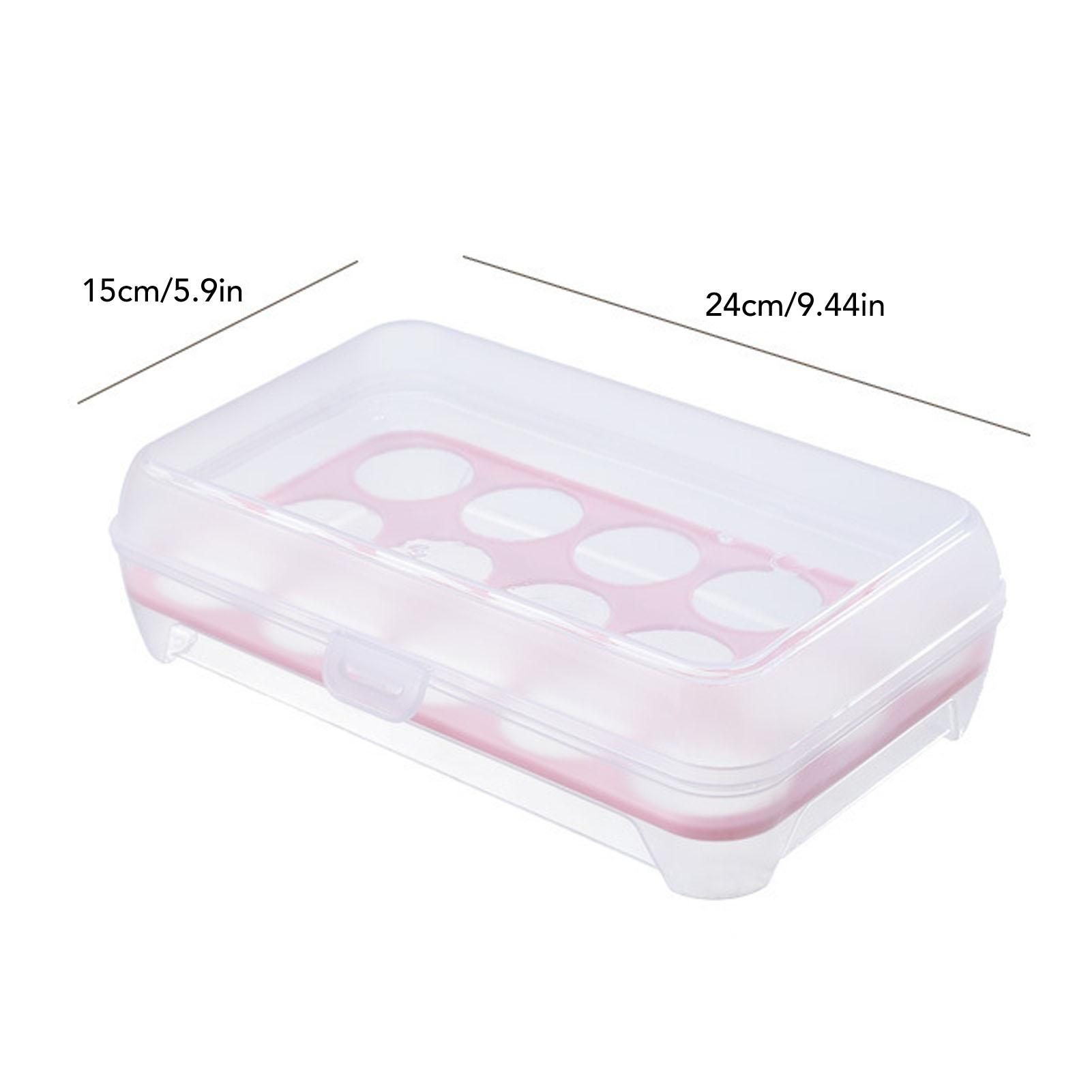 Egg Holder Portable 15 Grids Multifunctional Clear Egg Storage Container for Refrigerator Kitchen 567₽