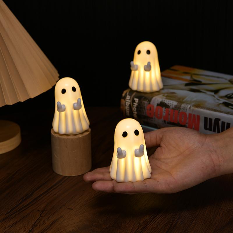 Luminous Ghost White Ghost Festival Party Decoration Courtyard Ornament Study Desk Decoration Small Ornament Luminous Ghos