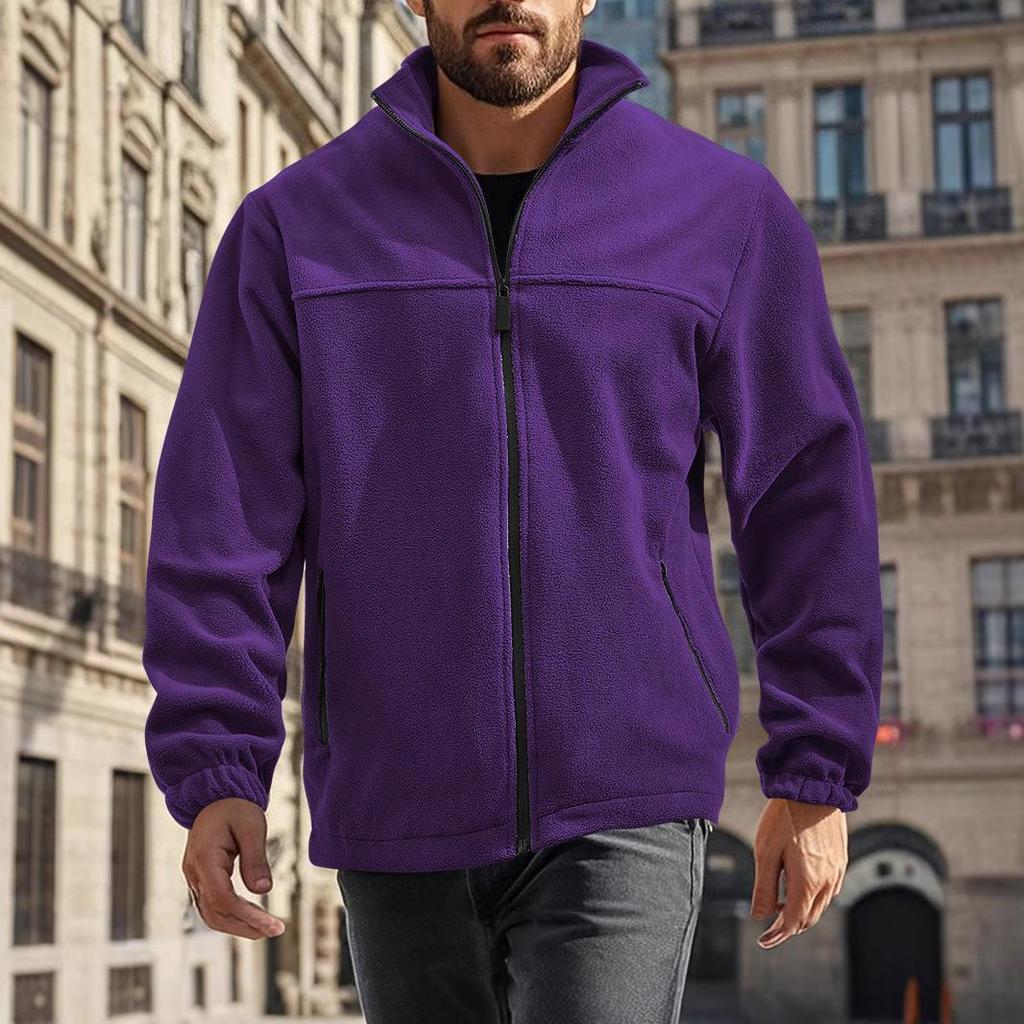 Neue Herren Fleece Polarfleece Jacke Frühling Herbst und Winter Outdoor Reißverschluss Stehkragen Jacke