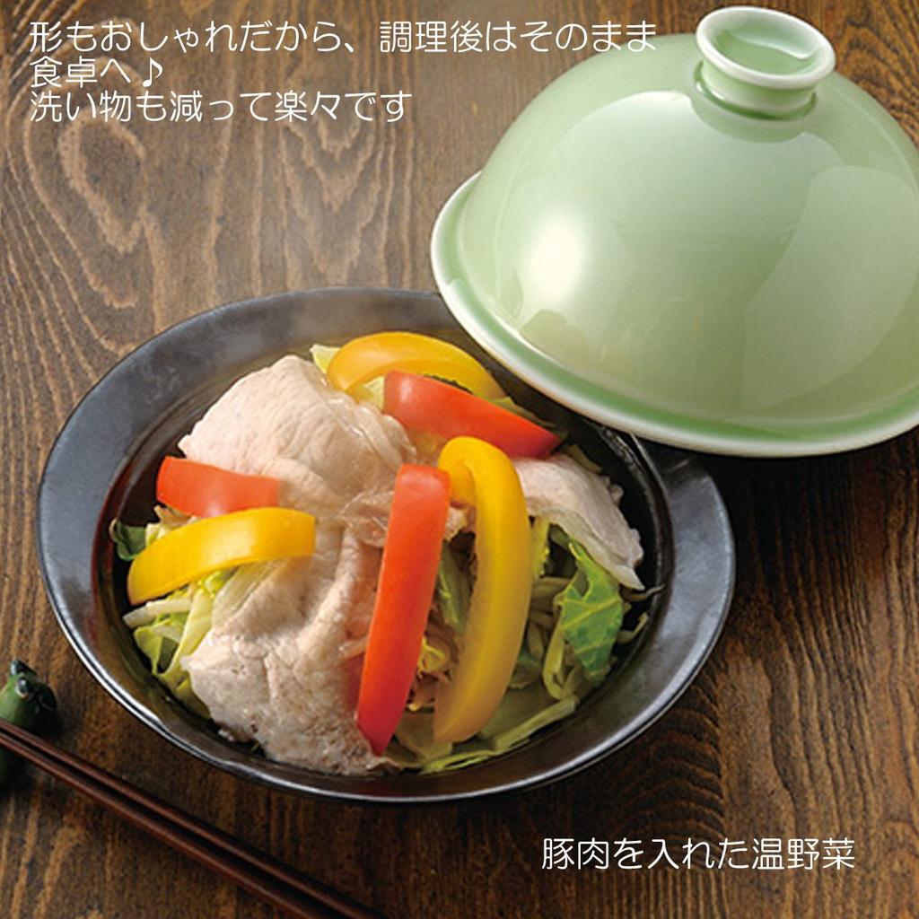 Hasamiyaki CtoC JAPAN Easy steaming in the microwave Steam cook Black x D18 x H12 350 W19.5 (cm) (cc)