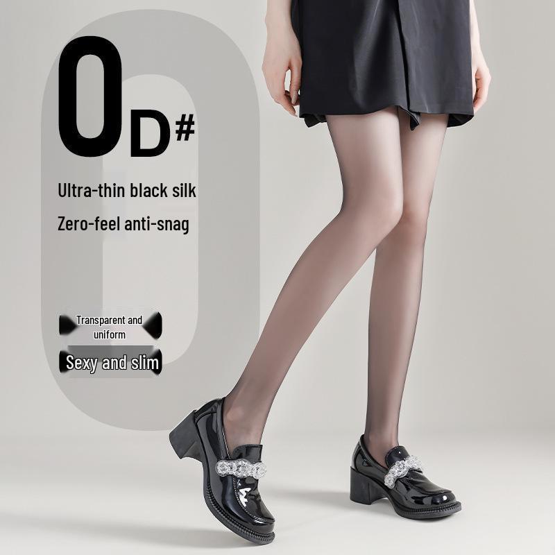 Women s 0D Black Sheer Pantyhose, Anti-Snag, Stay-Up, Summer Thin, Black Base Layer. Disposable Stockings серый