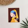 Retro Abstract Art Portrait Metal Badges: Oil Painting Brooches & Book Bag Decor