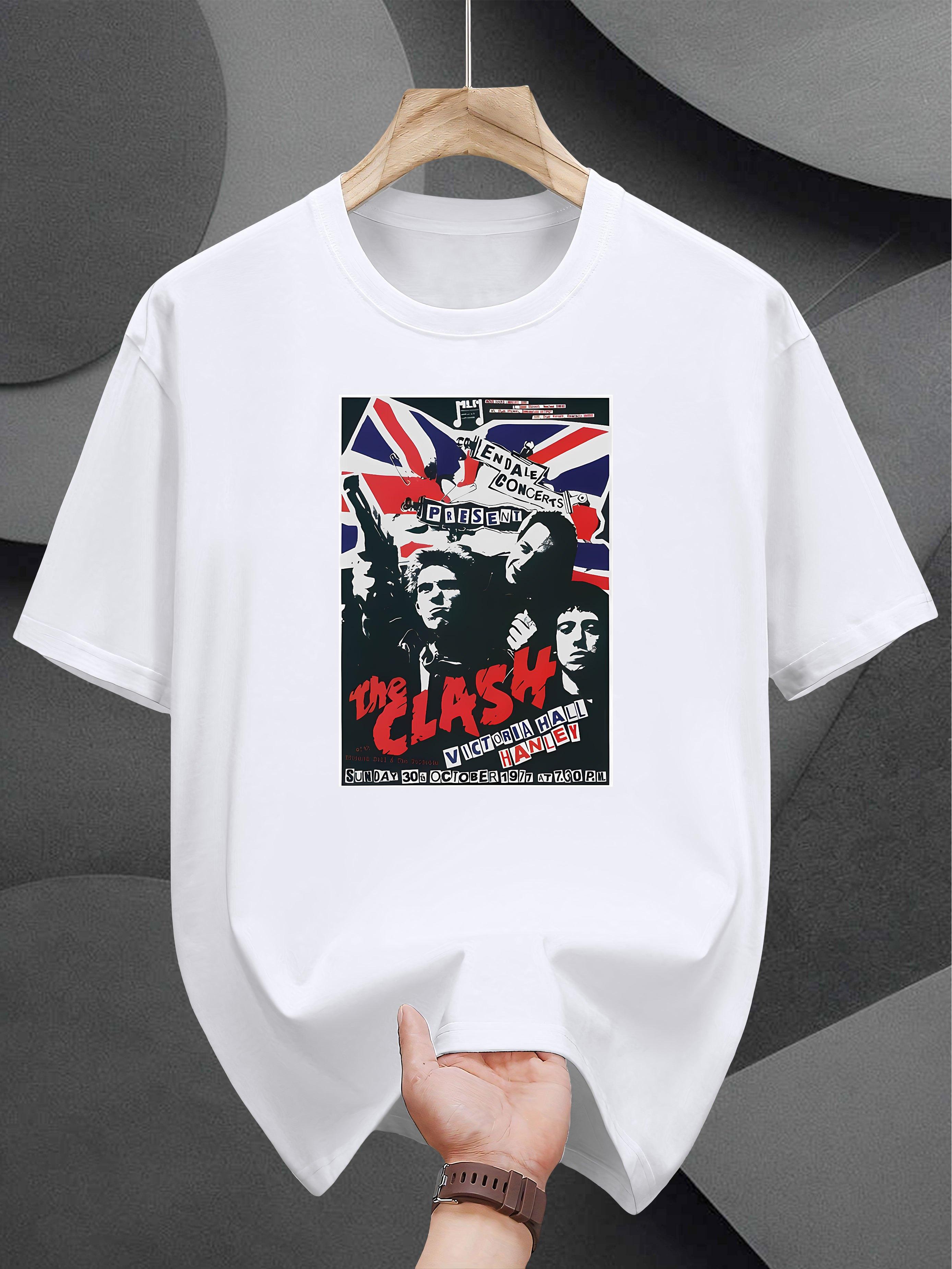 Graphic Print T-shirt - The Clash London Calling Design L