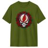 Gratefuls Deads Earthquake Stealie and Roses T Shirt Beach  Vintage TShirts 100 Cotton Hip Hop Tshirt For Unisex Pattern Tops