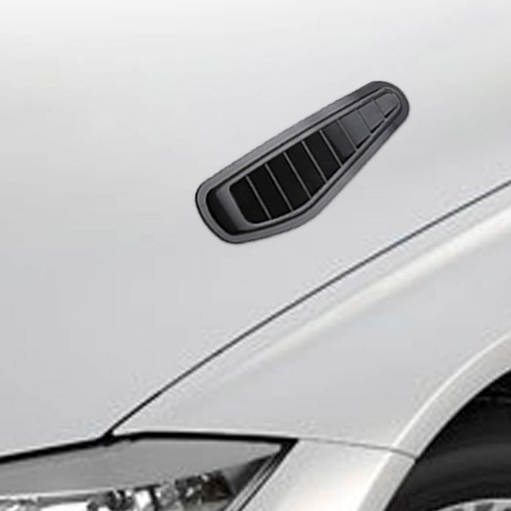2 ST Bil Luftflödesventil Klistermärke Motorhuv Luftflödesintag Skydd Dekorpanel Dekoration Auto Simulering Luftintag Dekorativt Klistermärke