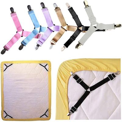 4PCS/Set Bed Mattress Non-slip Sheet Clips Grippers Holder Mattress Fastener Straps Fixing Slip Resistant Home Living