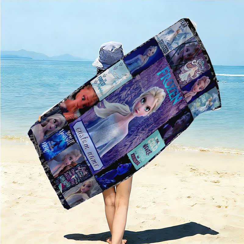 Personalized Coco Movie Poster Collage Beach Towel Microfiber Beach Towel Thin Absorbent for Beach Swimming Yoga Bath Sports. 091094