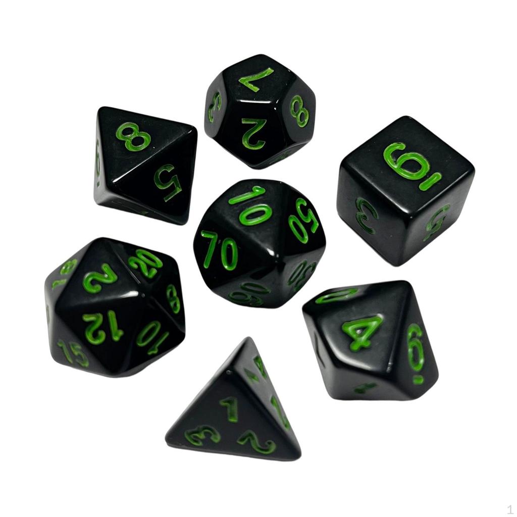 7 Pieces Acrylic Dices Set Dice Game Family Games Accessaries Table for Party Favors