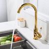 Antique Black Gold European-Style Rotating Copper Faucet with Chrome Plating for Kitchen Sink