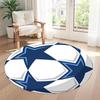 Tapis Rond Football Parfait pour Entrée Chambres Balcon Dortoir Tapis Rond Antidérapant Bureau Décoration Maison Cadeau Spirituel