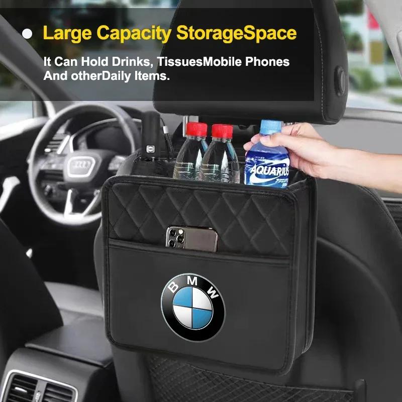 Car Sticker For BMW New Car Accessories Backseat Organizer Bag Travel Storage Box For BMW M Power Performance M3 M5 X1 X3 X5 X6