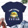 New Chicken I Have 5 Moods Printing T Shirts Unisex Fashion Short Sleeve T Shirt Summer Casual Loose Women T-Shirt