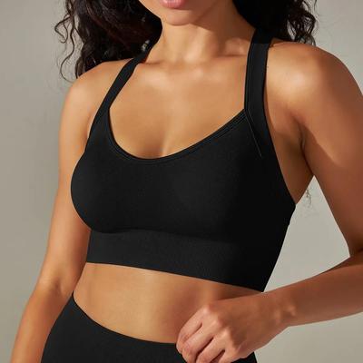 Reggiseno sportivo da palestra, imbottito, per esercizi, yoga, abbigliamento sportivo, allenamento attivo, per donne, abbigliamento da sollevamento pesi, fitness, allenamento, push up, top corto