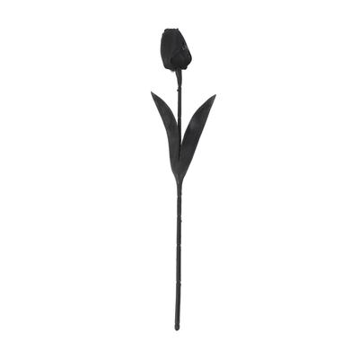 Artificial Tulips Flowers Black Silk Cloth Iron Wire Decorative Simulation Fake Flower for Wedding
