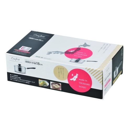 Pearl Metal Saucepan, 18cm, with Lid, Induction Compatible, Comfort, Made In Japan, HB-1130