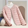 New autumn and winter liner cotton-padded clothes, round neck collar, two padded jackets, light down cotton-padded clothes, women's short styles